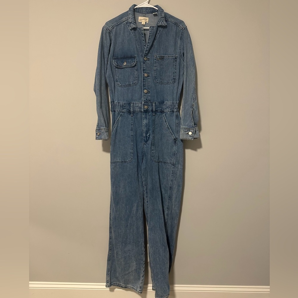 Universal Thread Long-Sleeved Denim Jumpsuit - image 1